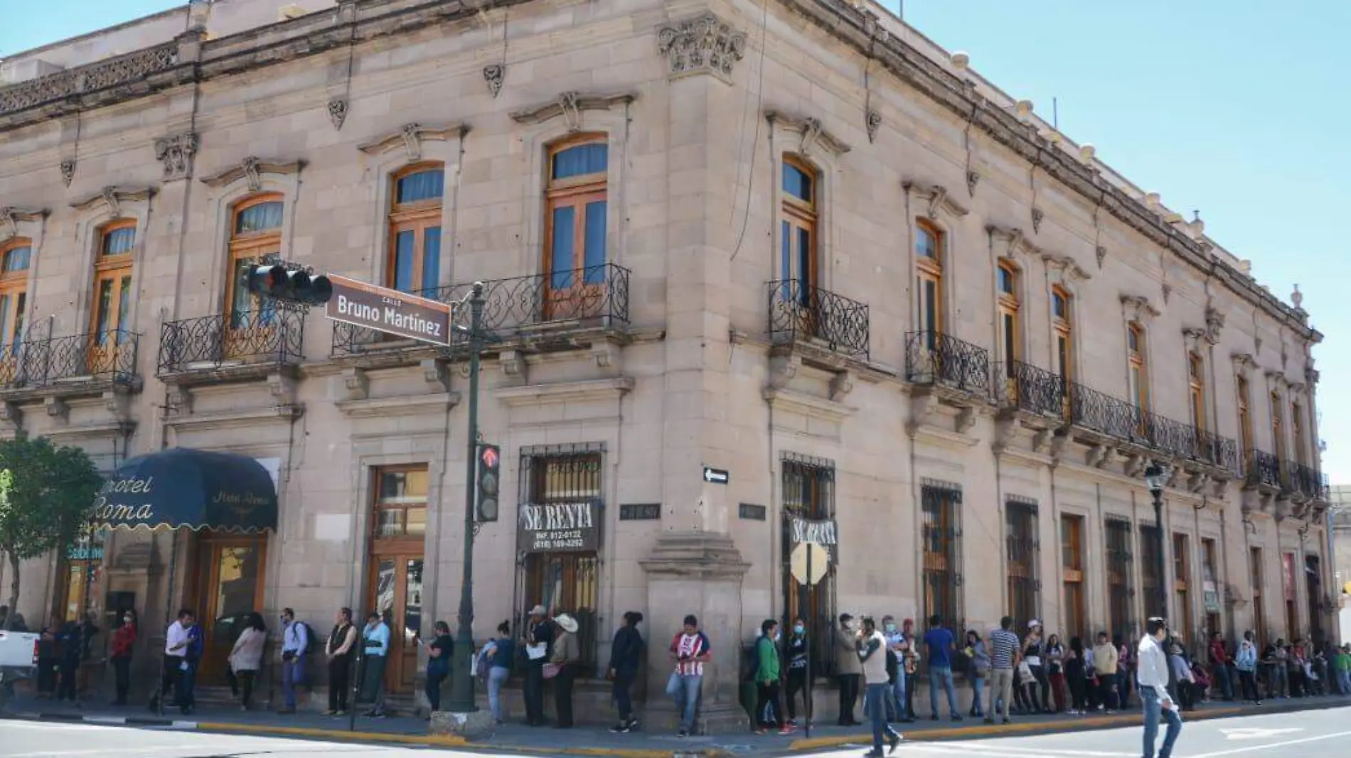 La fila del banco de Bancomer